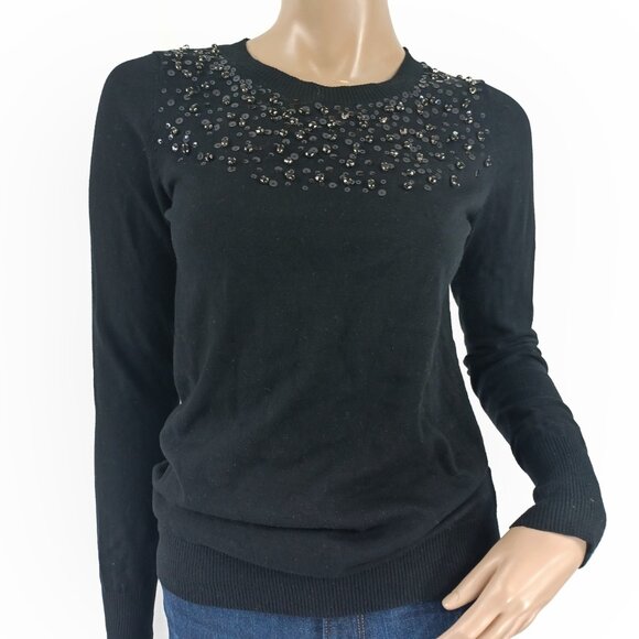 EXPRESS Sweater Pull Over Jewel & Sequin S - Picture 2 of 3
